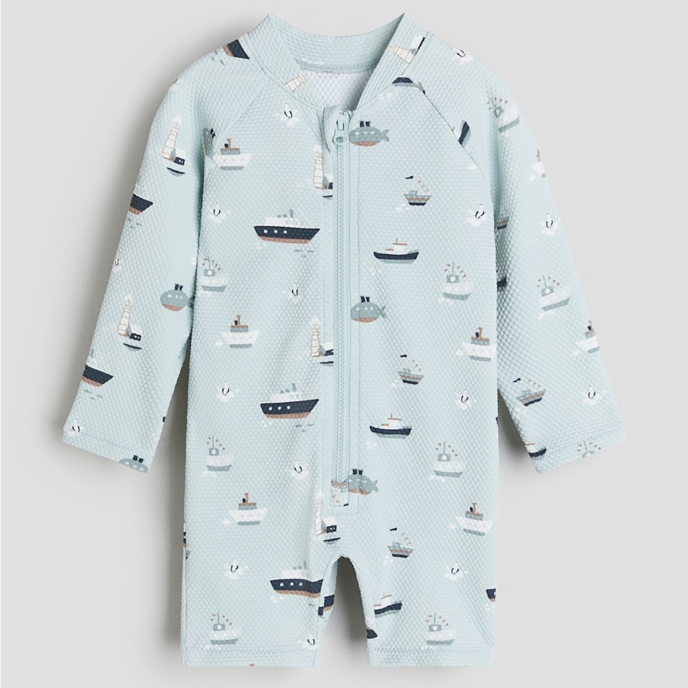 H&M Light turquoise/patterned Swimsuit
